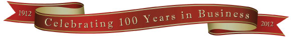 celebrating 100 years of business ribbon